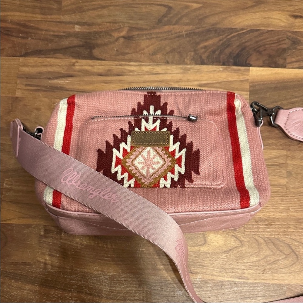 Wrangler Pink and Red Crossbody Bag - Picture 3 of 8